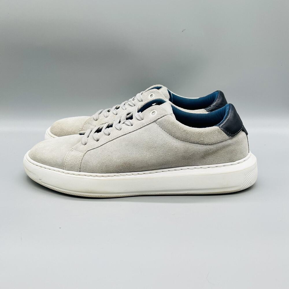 G Brown Shoes Mens 9.5 Gray Suede Puff RG-01 Low Top Casual Sneakers Comfort - Picture 4 of 11